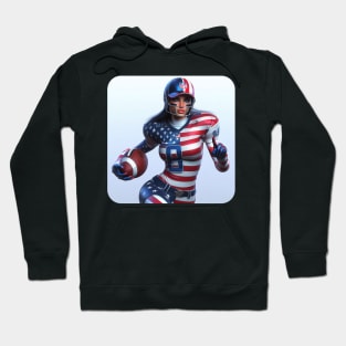 American Woman NFL Football Player #8 Hoodie